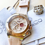 Mulco MW3 19495 113 Blue Marine Fusion Beige Silicone Strap Women Watches - Lexor Miami