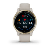 Garmin 010-02429-01 Venu® 2S Beige Silicone Strap Unisex Watches