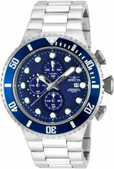 Invicta 18907 Pro Diver Chrono Stainless Steel Textured Blue Dial Men Watches - Lexor Miami