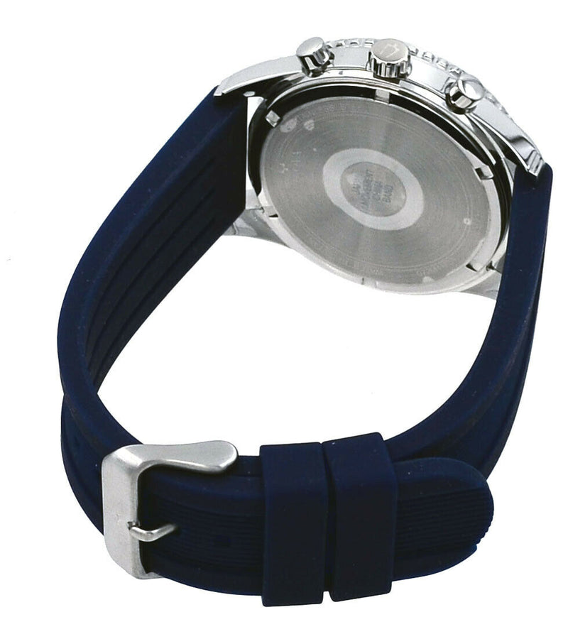 Bulova 96A260 Blue Silicone Band Blue Dial Chronograph Sports Men Watches - Lexor Miami