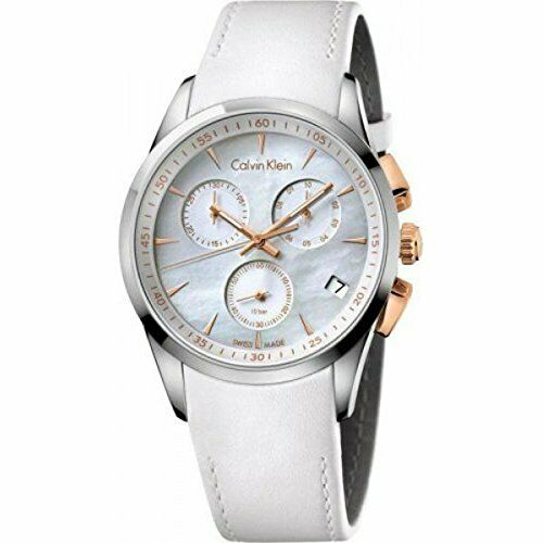 Calvin Klein K5A37BLG Bold Quartz Movement Mother Of Pearl Dial Unisex Watches Lexor Miami - Lexor Miami