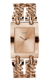 Guess U1117L3 Mod Heavy Metal Rose Gold Stainless Steel Chain Strap Women Watches - Lexor Miami