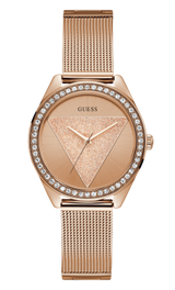 Guess U1142L4 Tri Glitz Rose Gold Stainless Steel Mesh Strap Women Watches