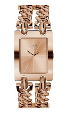 Guess U1117L3 Mod Heavy Metal Rose Gold Stainless Steel Chain Strap Women Watches - Lexor Miami