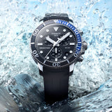 Tissot T1204171705102 Seastar 1000 Quartz Chronograph Black Silicone Strap Men Watches