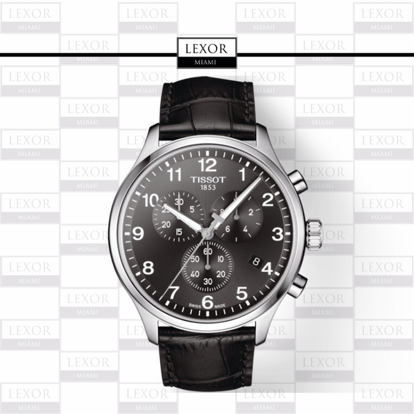 Tissot T1166171605700 Chrono XL Classic Black Leather Strap Men Watches