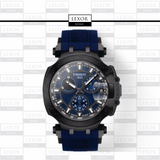 Tissot T1154173704100 T-Race Chronograph Navy Blue Silicone Strap Men Watches