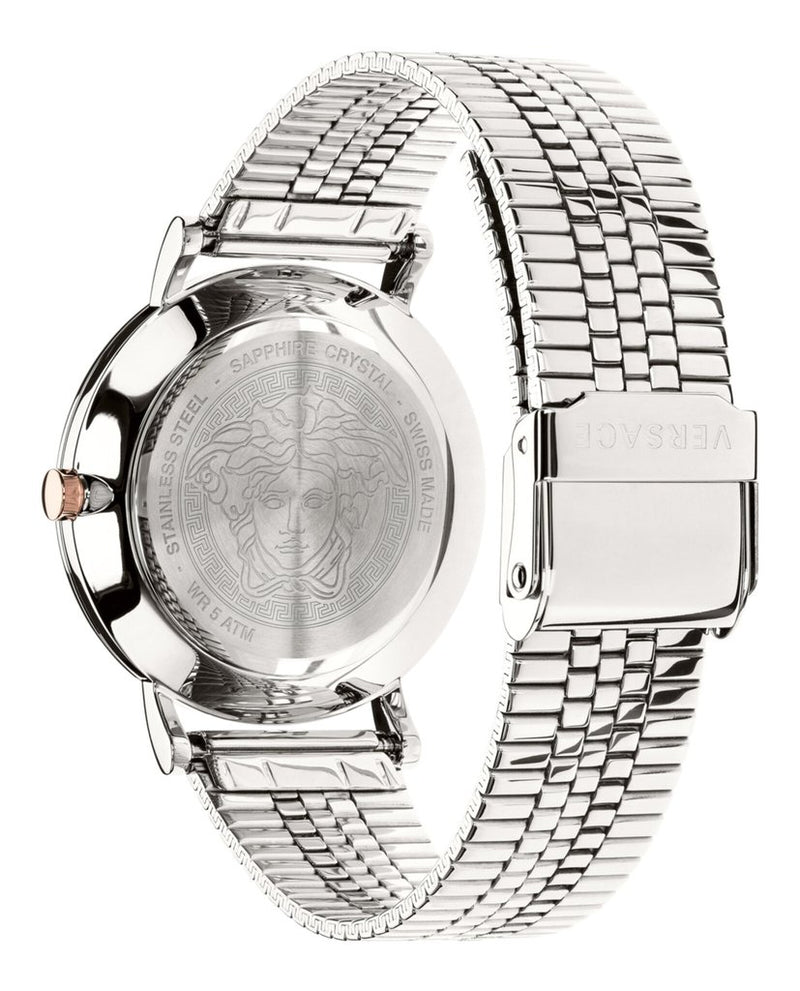 Versace VEK400821 V-Essential Stainless Steel Strap Unisex Watches - Lexor Miami