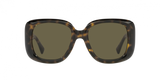 Front view of Versace VE4411 108/3 54 Unisex Sunglasses by Versace Sunglasses, featuring oversized square frames in thick dark tortoiseshell and dark tinted lenses, displayed on a plain white background.