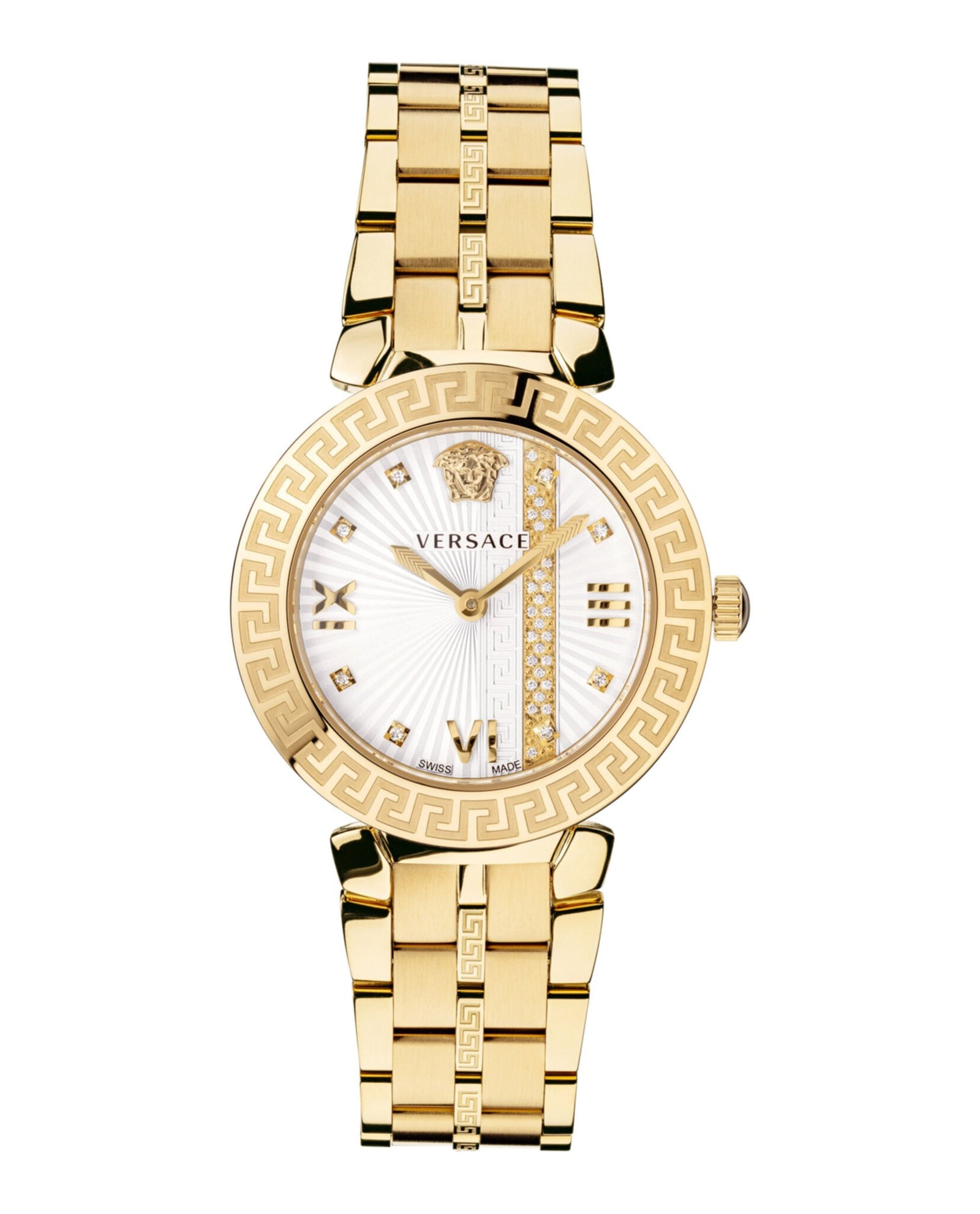 Versace VEZ600621 Greca Icon Diamond Gold Stainless Steel  Versace Golden Mesh 41mm Fashion Watch main image 0