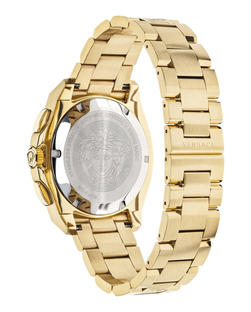 Versace VEZ800621 Geo Chronograph Gold Stainless Steel Strap Men Watches - Lexor Miami