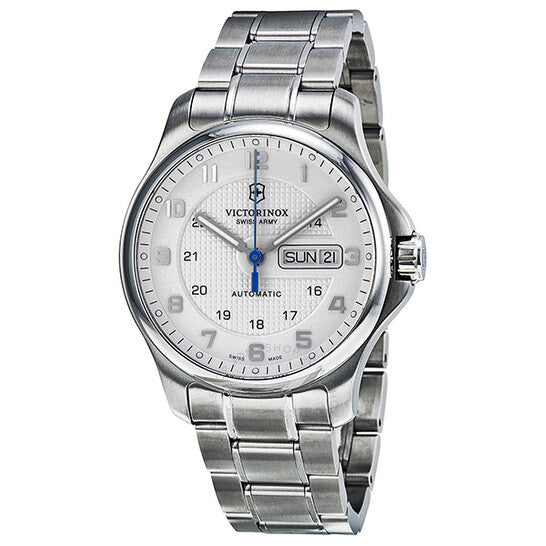 Swiss Army 241548.1 Steel Officers Automatic White Dial Men Watches Lexor Miami - Lexor Miami