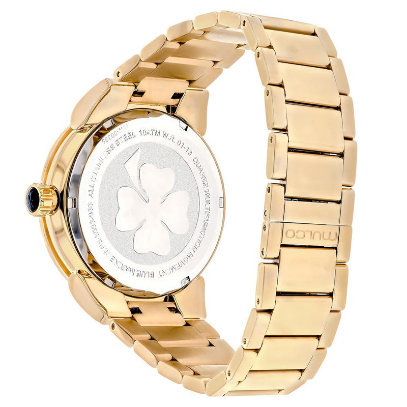Mulco MW5 5003 033 Blue Marine Metal Gold Steel Strap Unisex Watches - Lexor Miami