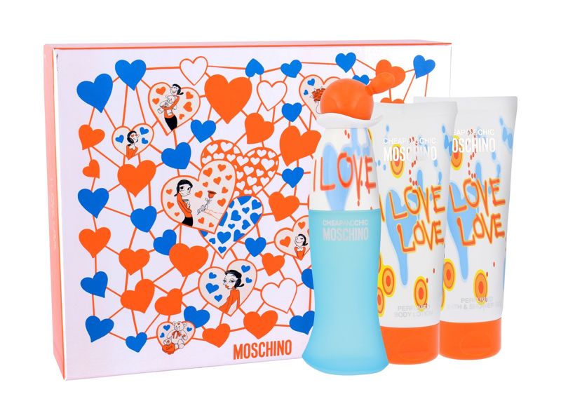 Moschino I Love Love 1.7 oz  Edt, 3.4 oz Body lotion, 3.4 oz Shower gel Women Perfume - Lexor Miami