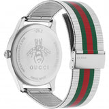 Gucci YA126284 G-Timeless Bee Stripe Mesh Band, 42mm Women Watches Lexor Miami - Lexor Miami
